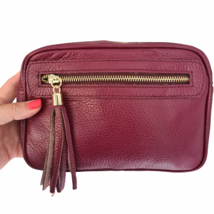 Leather Bag - Berry